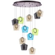 796229 Люстра CARAMELLO LED 12х6W 1400LM КОФЕЙНЫЙ/МУЛЬТИКОЛОР 3000K