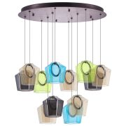 796329 Люстра CARAMELLO LED 12х6W 1400LM КОФЕЙНЫЙ/МУЛЬТИКОЛОР 3000K