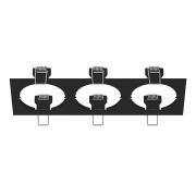 217537 Рамка INTERO 16 Triple QUADRO ЧЕРНЫЙ