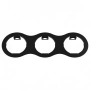 214637 Рамка DOMINO Triple ROUND МR16 ЧЕРНЫЙ