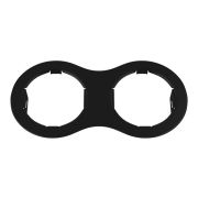 214627 Рамка DOMINO Double ROUND МR16 ЧЕРНЫЙ