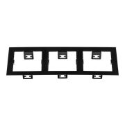 214537 Рамка DOMINO Triple QUADRO MR16 ЧЕРНЫЙ
