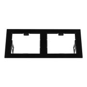 214527 Рамка DOMINO Double QUADRO MR16 ЧЕРНЫЙ