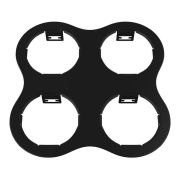 214647 Рамка DOMINO ROUND 2x2 МR16 ЧЕРНЫЙ