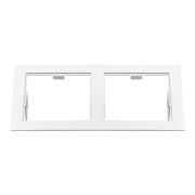 214526 Рамка DOMINO Double QUADRO MR16 БЕЛЫЙ