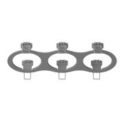 217639 Рамка INTERO 16 Triple ROUND СЕРЫЙ