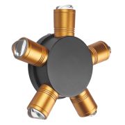 380653 Светильник DITO 5х1W LED 550LM G ЧЕРНЫЙ/ЗОЛОТО 4000K