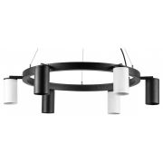 LR016373363 Люстра RULLO 6х50W GU10 ЧЕРНЫЙ/БЕЛЫЙ (571016+214437-3+214436-3)