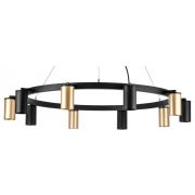 LR020405375 Люстра RULLO 10х50W GU10 ЧЕРНЫЙ/ЗОЛОТО (571020+214440-5+214437-5)