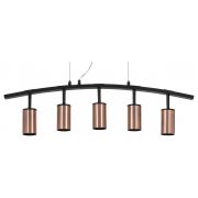 LR735305 Люстра RULLO 5х50W GU10 ЧЕРНЫЙ/МЕДЬ (571735+214430-5)
