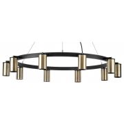 LR020310 Люстра RULLO 10х50W GU10 ЧЕРНЫЙ/БРОНЗА (571020+214431-10)