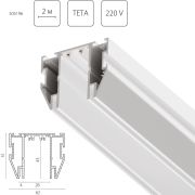 505196 Трек д/натяжного потолка TETA 2м БЕЛЫЙ для PRO