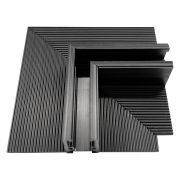 506337 Соединитель L-образный горизонтальный LINEA ЧЕРНЫЙ