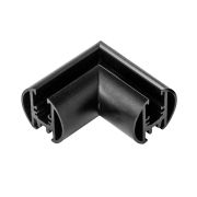 506447 Соединитель L-образный горизонтальный тип D LINEA ЧЕРНЫЙ