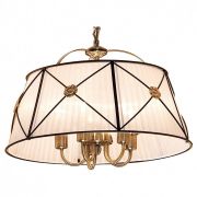 Citilux Дрезден CL409152 Люстра подвесная с белым абажуром Бронза